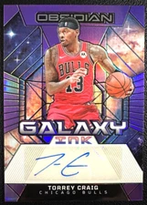 TORREY CRAIG 2023-24 Panini Obsidian Galaxy Ink Purple Flood Autograph 10/49