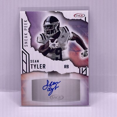 2023 SAGE  - Sneak Peek Autographs Sean Tyler #SPA-ST Western Michigan Broncos