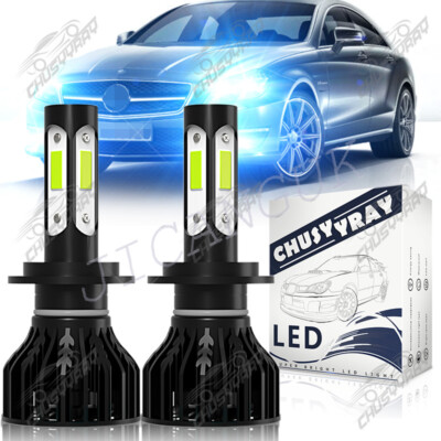 For Mercedes-Benz C250 C300 C350 2X H7 Combo Headlight High/Low Beam LED Bulbs
