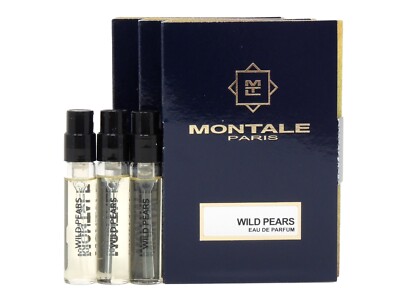 MONTALE PARIS WILD PEARS EDP 2.0ml .06oz x 3 COLOGNE PERFUME SPRAY SAMPLES