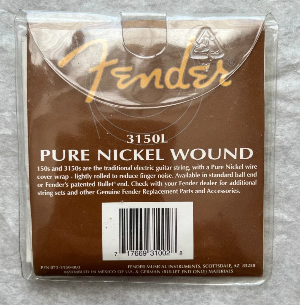 Fender 3150L Pure Nickel Wound Original Bullets Electric Guitar
