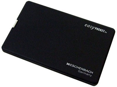 ESCHENBACH Easy Pocket Compact Magnifier 3x with Light Black 1521-10 Japan*