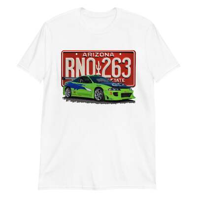 Brian's Green Mitsubishi Eclipse and License Plate Short-Sleeve Unisex T-Shirt