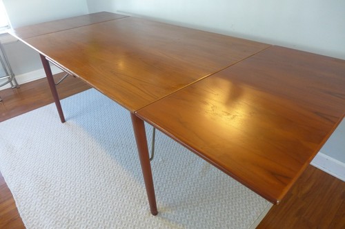 Peter Hvidt & Orla Molgaard Teak Dining Table for John Stuart Denmark 2 Leaves - Picture 7 of 11