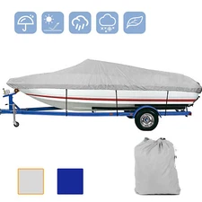 Trailerable Boat Cover UV  Waterproof  Boats Heavy Duty Fishing V-Hull Runabout 