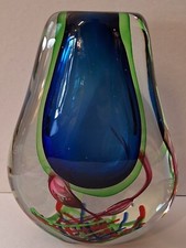 Vintage Sommerso Murano Art Glass Vase