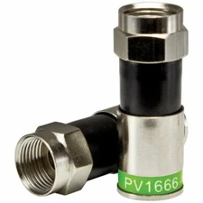 Vericom PV1666 RG6 Coaxial Cable COMPRESSION F-CONNECTORS ~ 10 PCS
