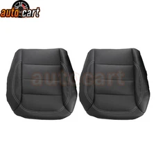 Driver & Passenger Bottom Leather Seat Cover Black For 2012-2015 Mercedes ML350 