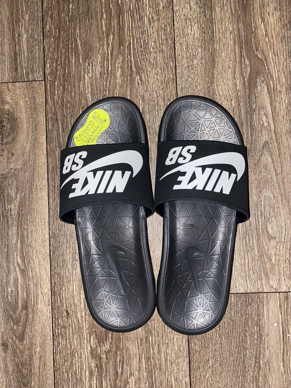 SB Solarsoft Slides Men&#039;s Black/White 840067 001 Size 7 | eBay