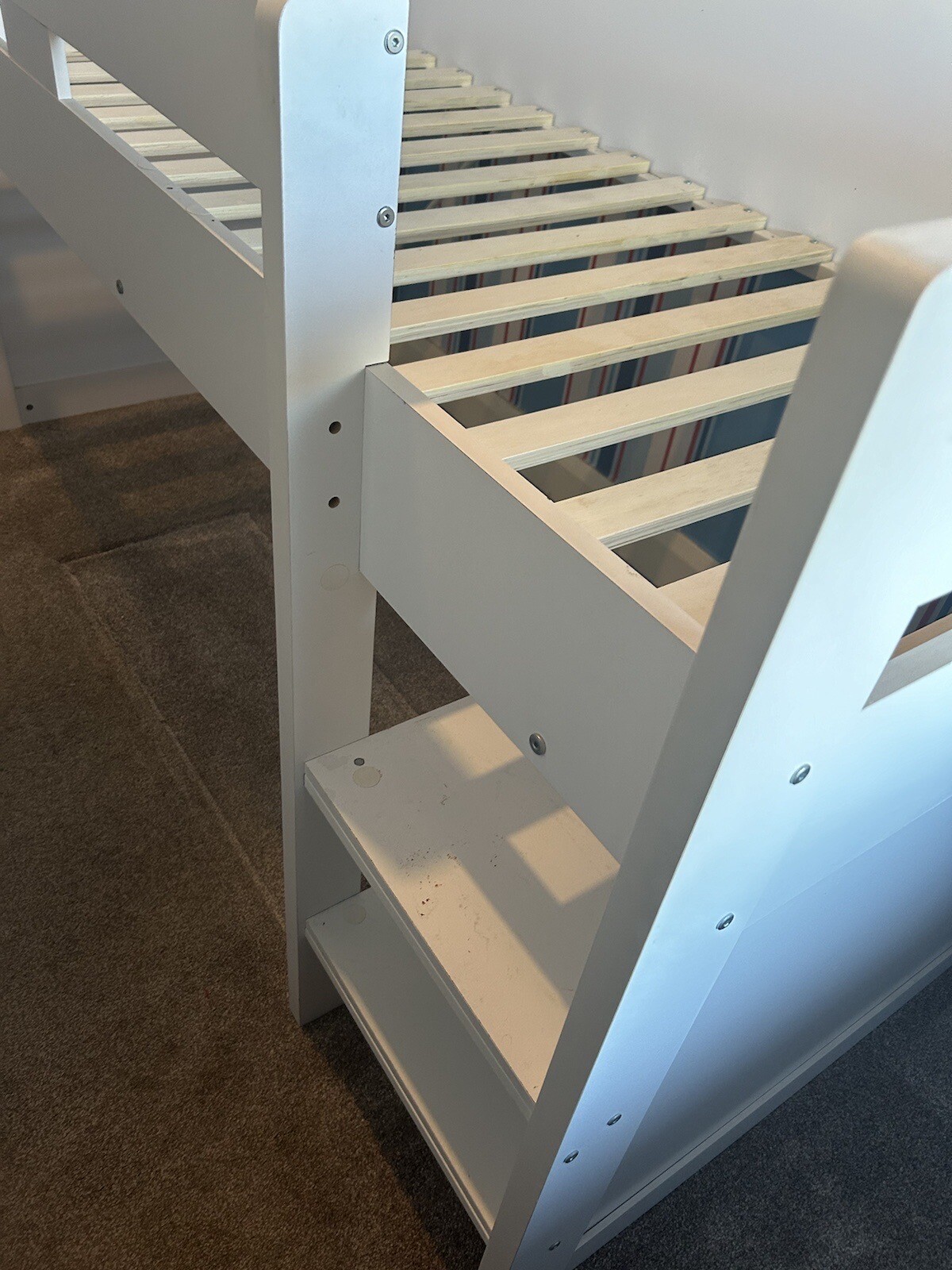 123 Furniture cabin bed mid sleeper with desk White eBay