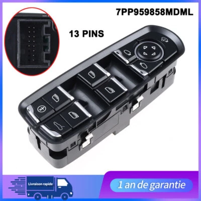 PLATINE COMMANDE LEVE VITRE POUR PORSCHE CAYENNE PANAMERA MACAN 7PP959858MDML - Photo 1/4