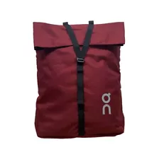 On Cloud Running pomegranate Red Roll-Top Closure Foldable Marketing Backpack