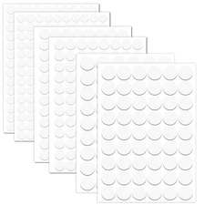 580 Pieces Self-Adhesive Screw Hole Stickers PVC Cover Caps Dustproof White 