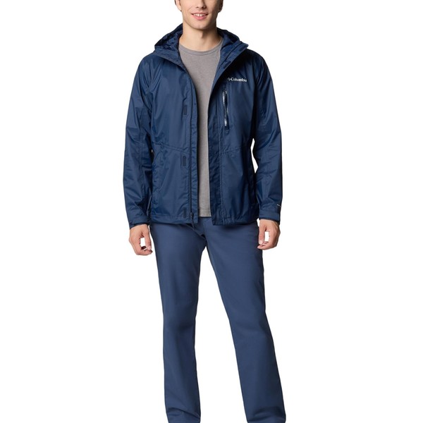 Columbia Herren Pouring Adventure Jacket Wasserdichte Regenjacke, Collegiate-image