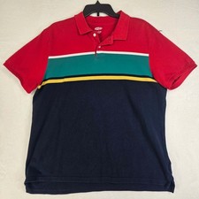 Old Navy Colorblock Polo Shirt Mens Large Short Sleeve Built-In Flex