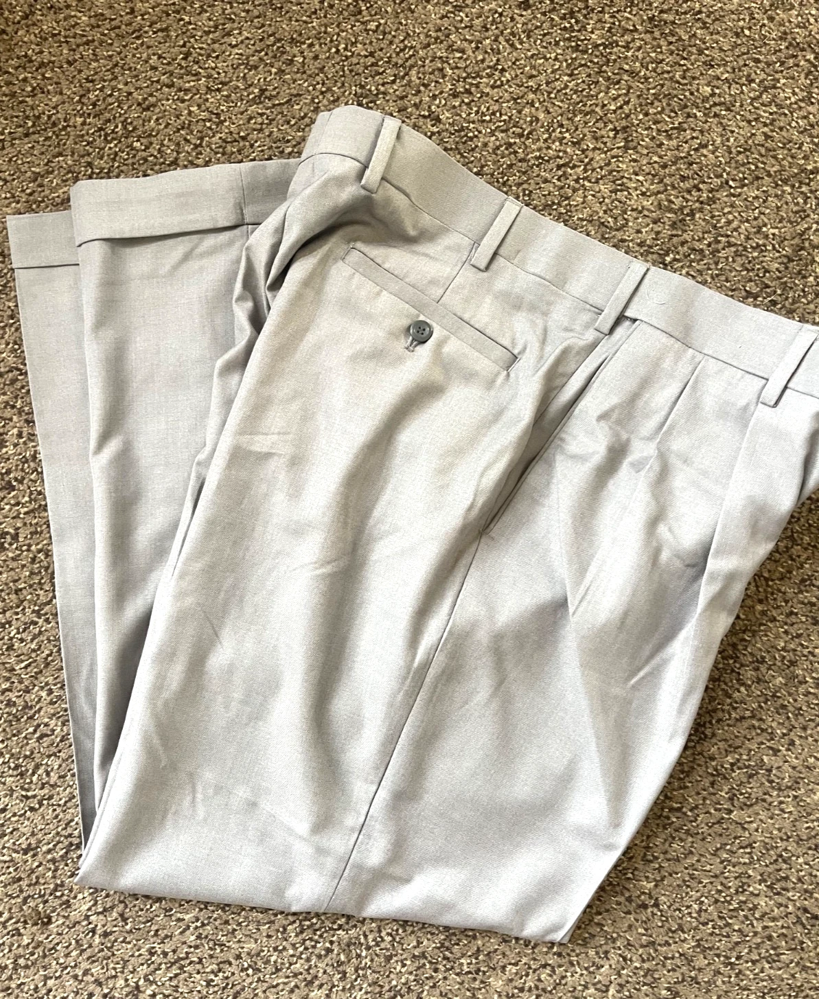 Men's LOUIS RAFFAEL Dress Pants Slacks 36x29 Twill Lt Gray NWT COL