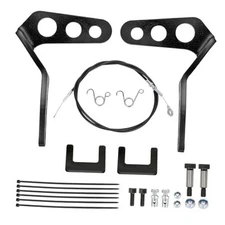 Heavy Duty Go Kart Gas Brake Pedals with Throttle Cable Kit Compatible Black