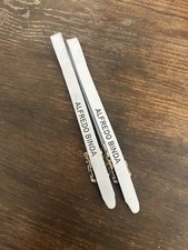 Vintage NOS Alfredo Binda BIANCO cinturino in pelle argento