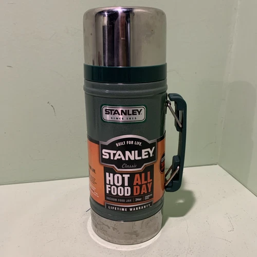 Stanley Classic Food Jar - 24oz Insulated Vacuum Thermos Camping Handle Green