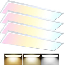 4 Pack 1x4 Led Flat Panel Light Surface Mount White 5500lm 50w 4 Pack 1x4 Led Flat Panel Light Surface Mount White 5500lm 50w