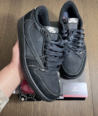 Size 10 - Travis Scott x Air Jordan 1 Low OG 'Black Phantom' DM7866-001 (Clean)