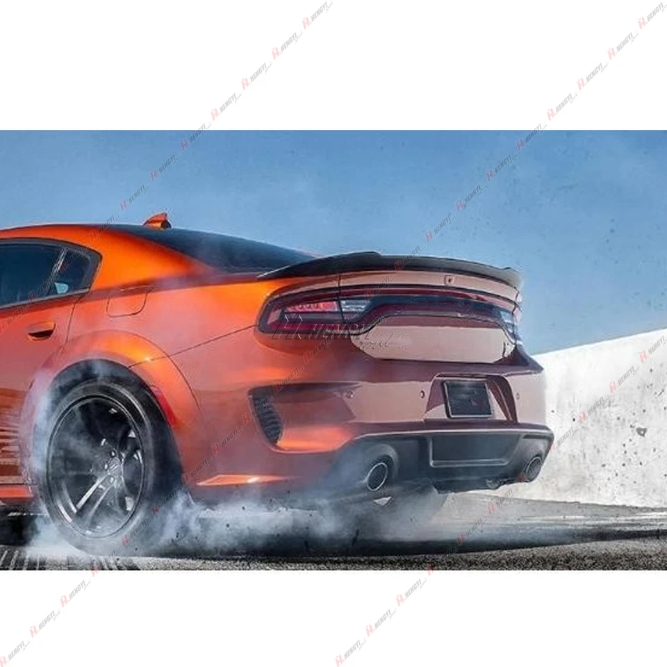 Alerón trasero estilo Hellcat negro brillante para Dodge Charger 2011-2023 Foto 3 de 4