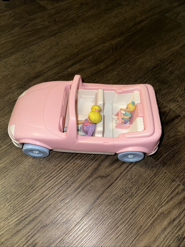 Playskool Pink Convertible Car Dollhouse Teen & Baby Figures
