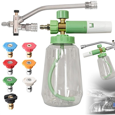 #ad 1 4quot; Pressure Washer Foam Cannon with Dual Connector Double Tip Attachment $29.99