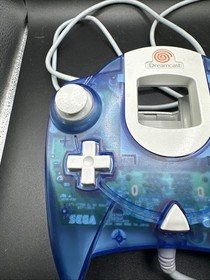 Clean Sega Dreamcast Clear Blue HKT-7700 Controller Working