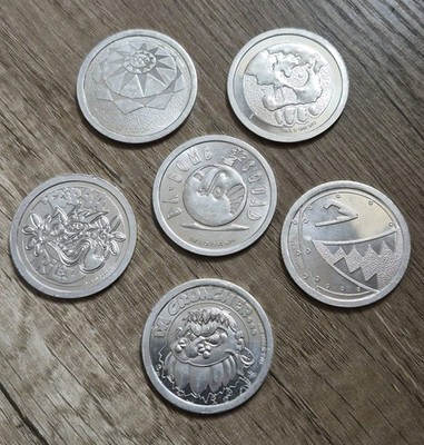 POG Waddingtons Metall Aluminium Slaminatoren Slammers Kinis 6x POGS.