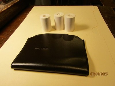 Vintage SHARP EL-1188 Hand Held Print Display Calculator Case 3 Rolls Paper NOS