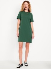OLD NAVY Women's Crew-Neck Mini T-Shirt Dress-Field of Greens- Size S