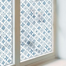 Frosted Privacy Window Film Glass Sticker Static Cling Floral Ornament