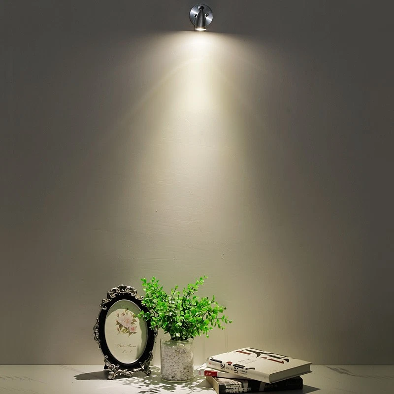 Luz de lectura LED RV de 3W Lámpara de imagen de joyería Interruptor de foco ajustable DC 12V Foto 3 de 4