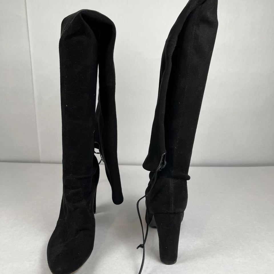 BOTAS HASTA EL MUSLO STUART WEITZMAN GAMUZA NEGRAS TALLA 9 Foto 4 de 4