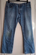 JOE BROWN JEANS Straight Bootcut Blue Jean 34 Waist 28 Leg Button Fly VGOOD COND