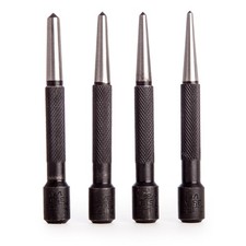 Eclipse Centre Punch Set 4 Piece Knurled Carbon Steel Sizes 3.2 to 6.5 351W