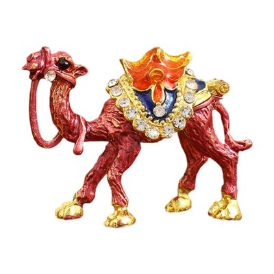Camel Figurine Jewelry Box Trinket Box Rings Earrings Organizer Ornament Metal