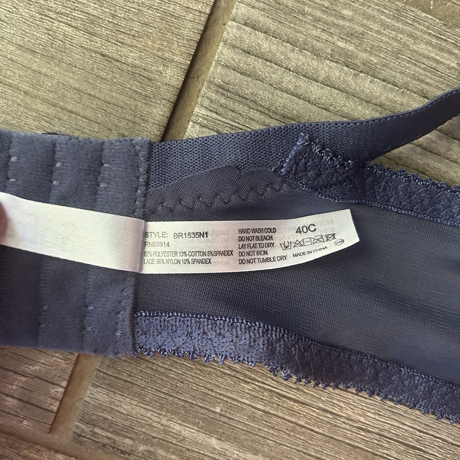 Sofra Navy Blue Full Coverage Bra Style BR1535N1 … - image 3