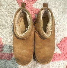 UGG Classic Ultra Mini Suede Sheepskin Lined ...