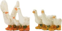 KrippenzubehöR GäNsegruppe 2-Teilig Polyresin HöHe 4 Cm Deko