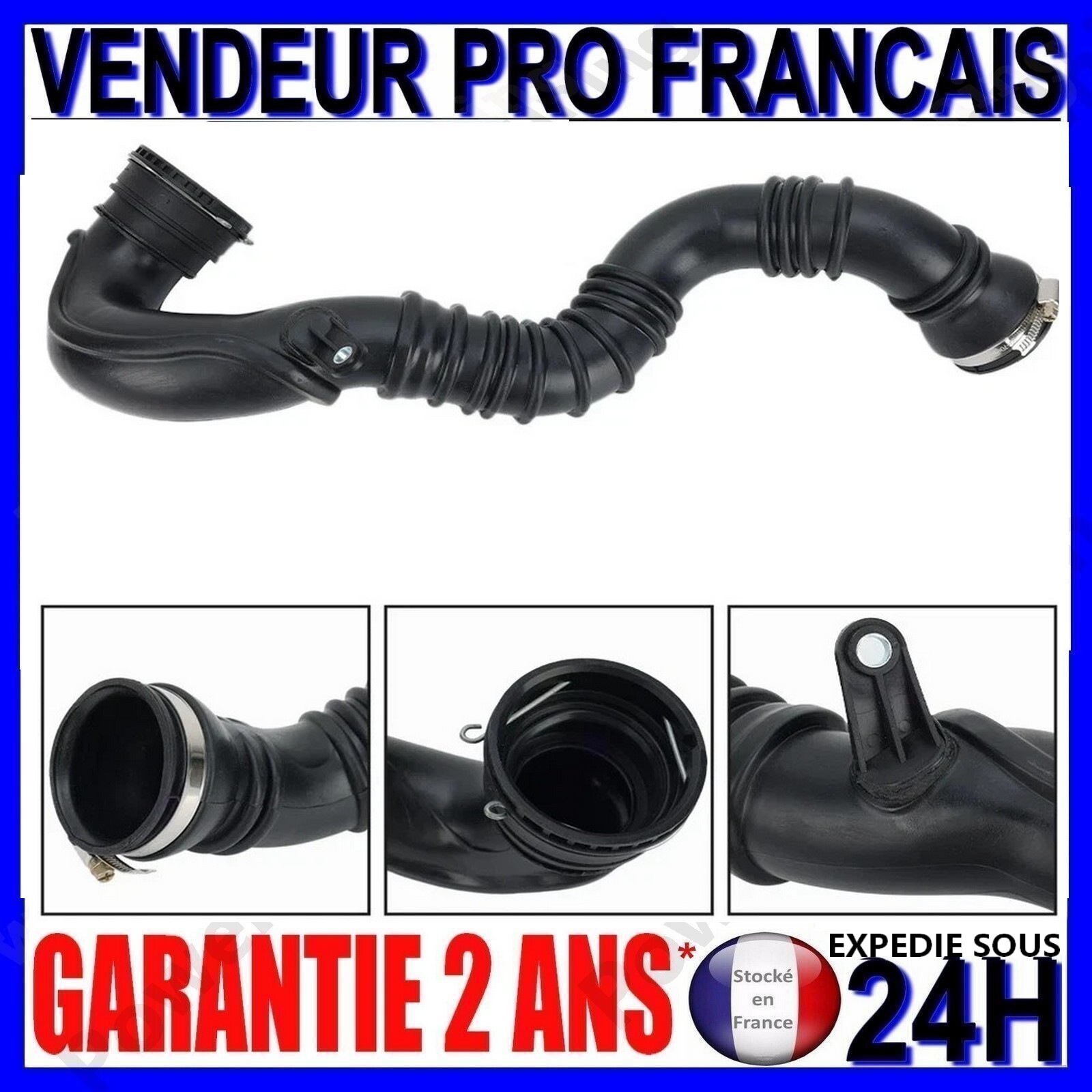 Durite Turbo Intercooler Opel Astra H 1.7 CDTi en Caoutchouc Renforcé Noir