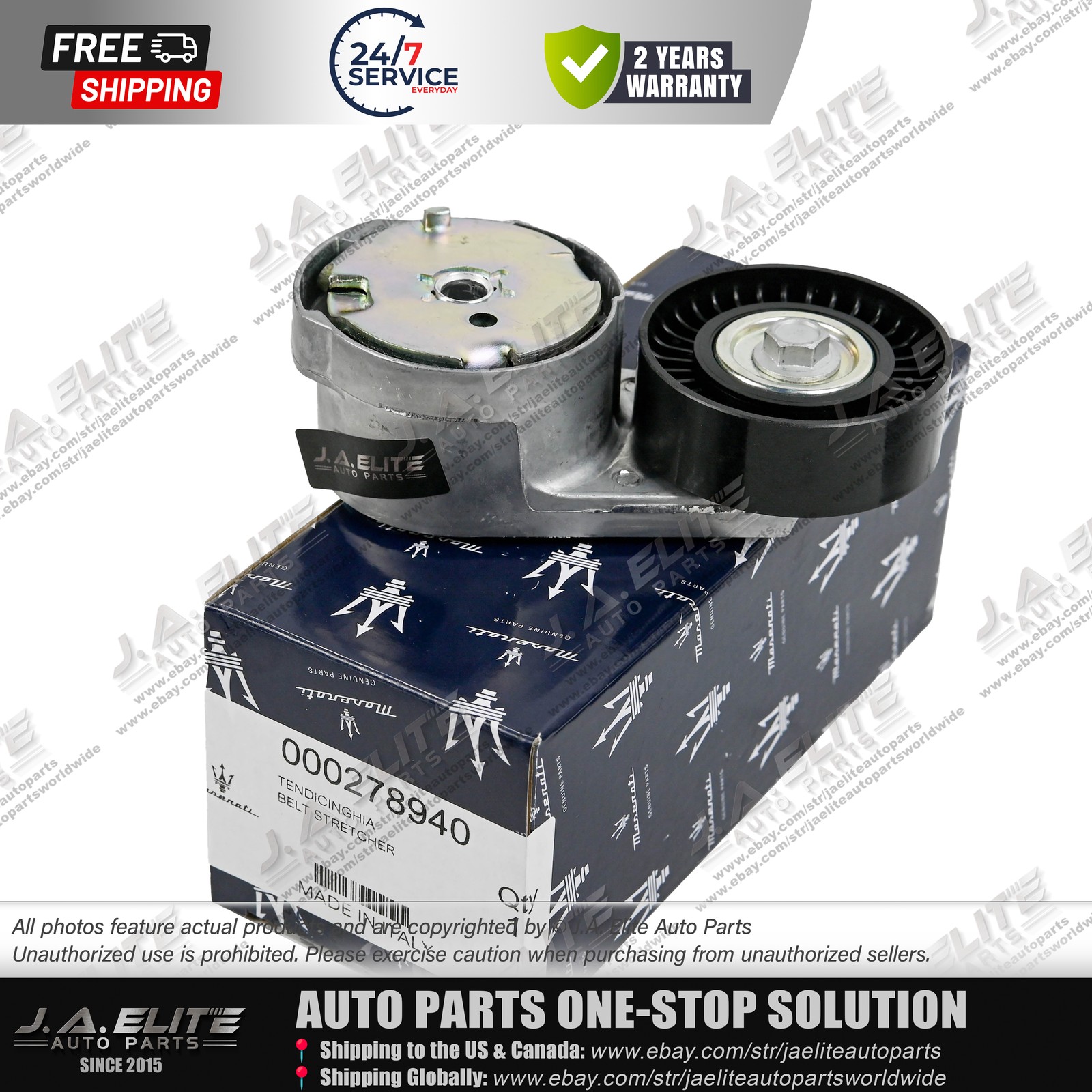 Genuine Drive Belt Tensioner fits Maserati Ghibli Levante Quattroporte 278940