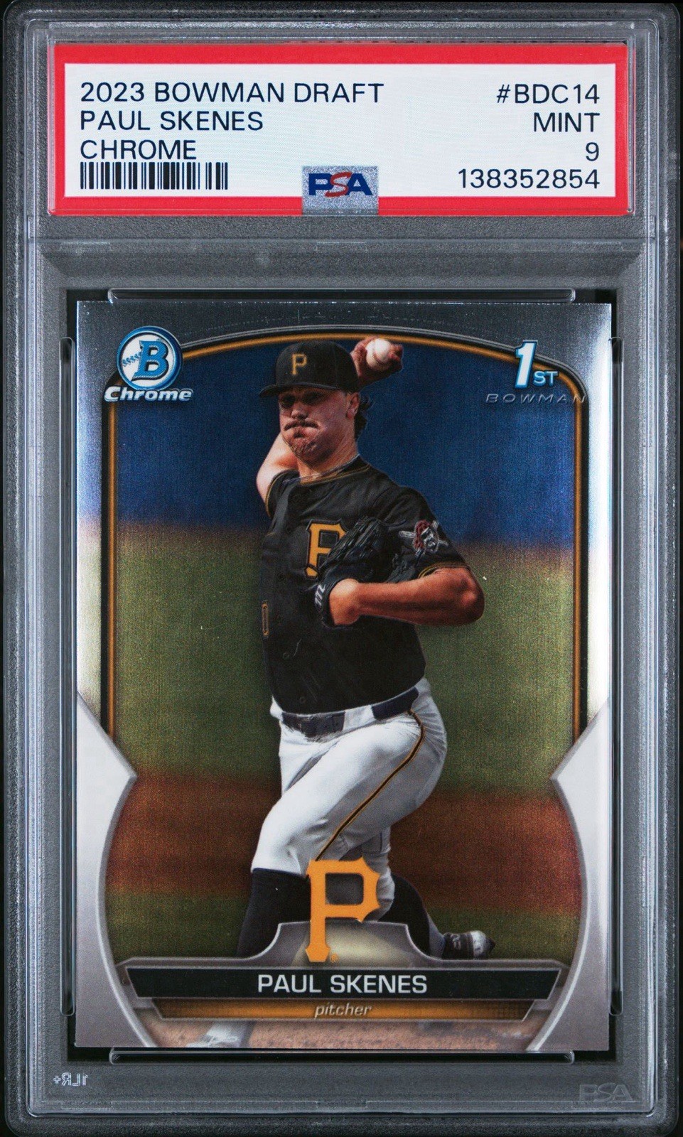 2023 First Bowman Draft Chrome Paul Skenes Pittsburgh Pirate #BDC-14 PSA 9