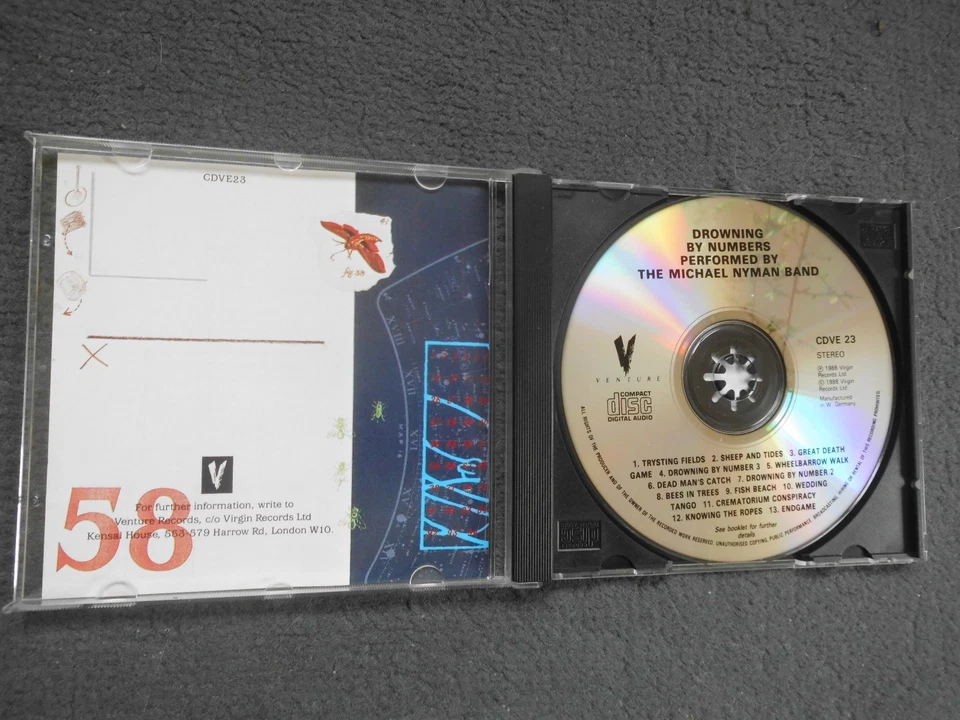 CD Michael Nyman - Drowning By Numbers, Virgin 1988, sehr guter Zustand ! - Bild 2 von 3