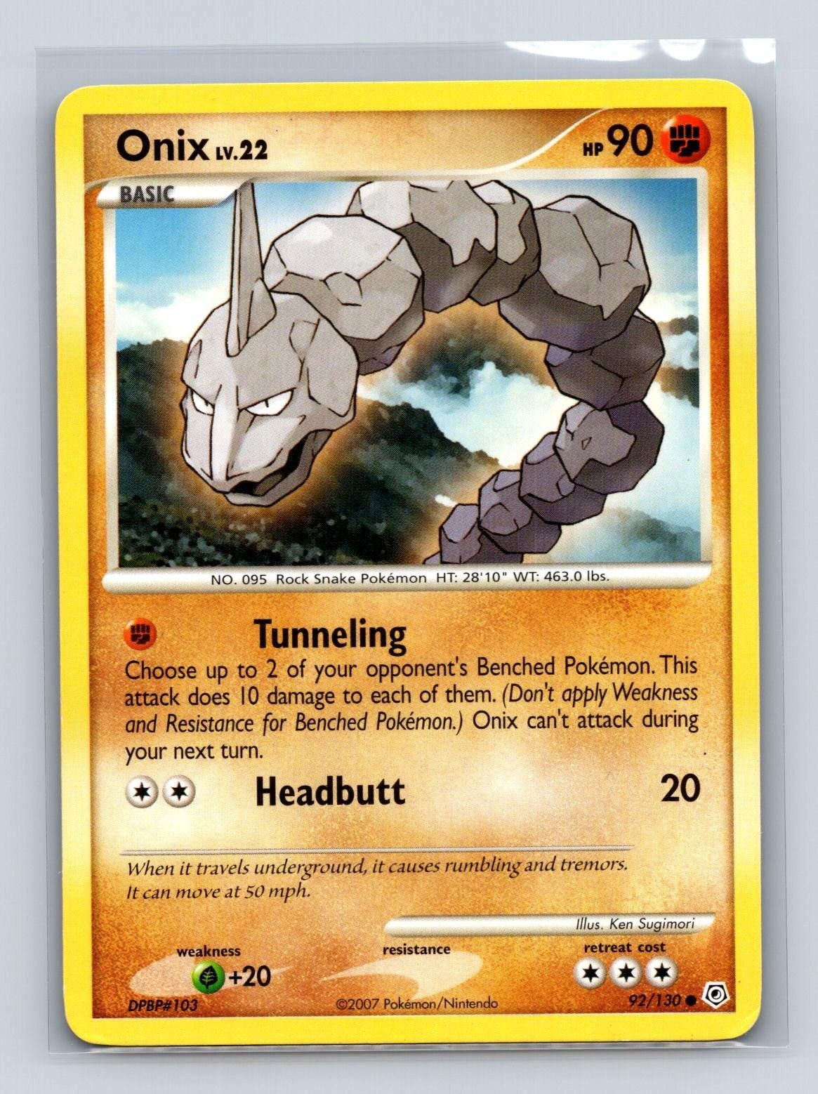 ONIX 92/130 C DIAMOND & PEARL POKEMON LP