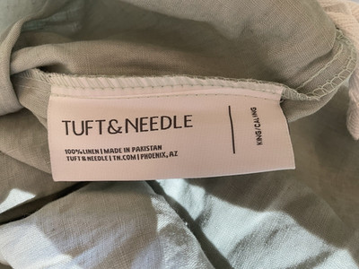 NIB TUFT & NEEDLE 100% Flax Linen Duvet Cover SET KING Sage Green