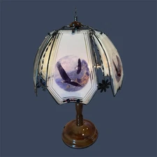 Rare Vintage ok lighting  Touch  lamp glass panel  NEW in packaging Eagle New !