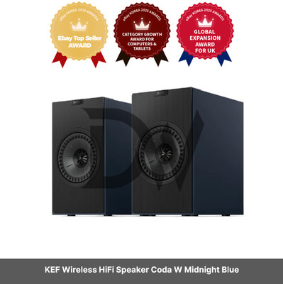 KEF Wireless HiFi Lautsprecher Coda W Midnight Blue / Express / Original