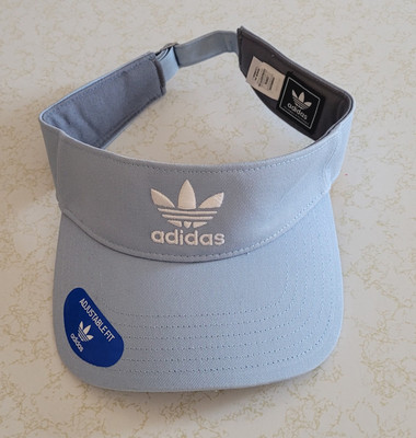 Adidas Originals Embroidered Trefoil Twill Visor Adjustable Fit Blue Dawn 